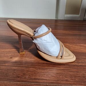 Schutz Agatha Black Strappy Leather Sandal 6 NIB